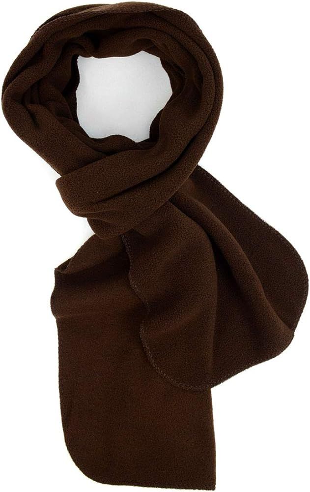 Solid Color 100% Polyester Fleece Women & men's Winter Scarf | Amazon (US)