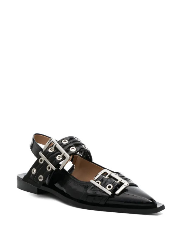 eyelet-detail slingback pumps | Farfetch Global