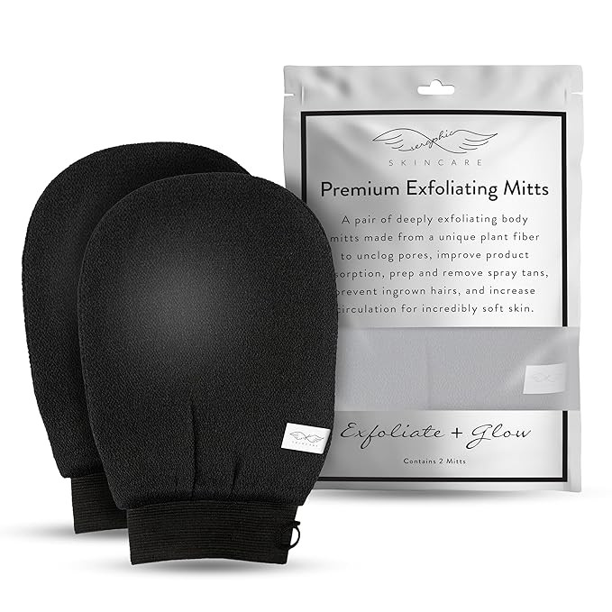 Seraphic Skincare Korean Exfoliating Mitts (2pcs) Exfoliator Gloves Visibly Lift Away Dead Skin, ... | Amazon (US)