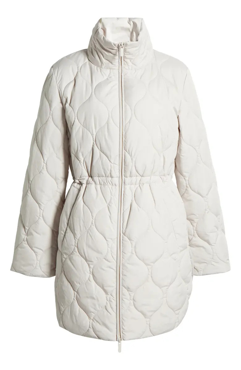 Zella Skyline Longline Quilted Jacket | Nordstrom | Nordstrom