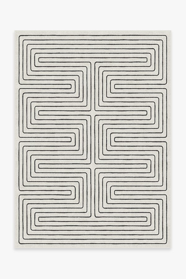 Jonathan Adler Labyrinth Black & Ivory Rug | Ruggable
