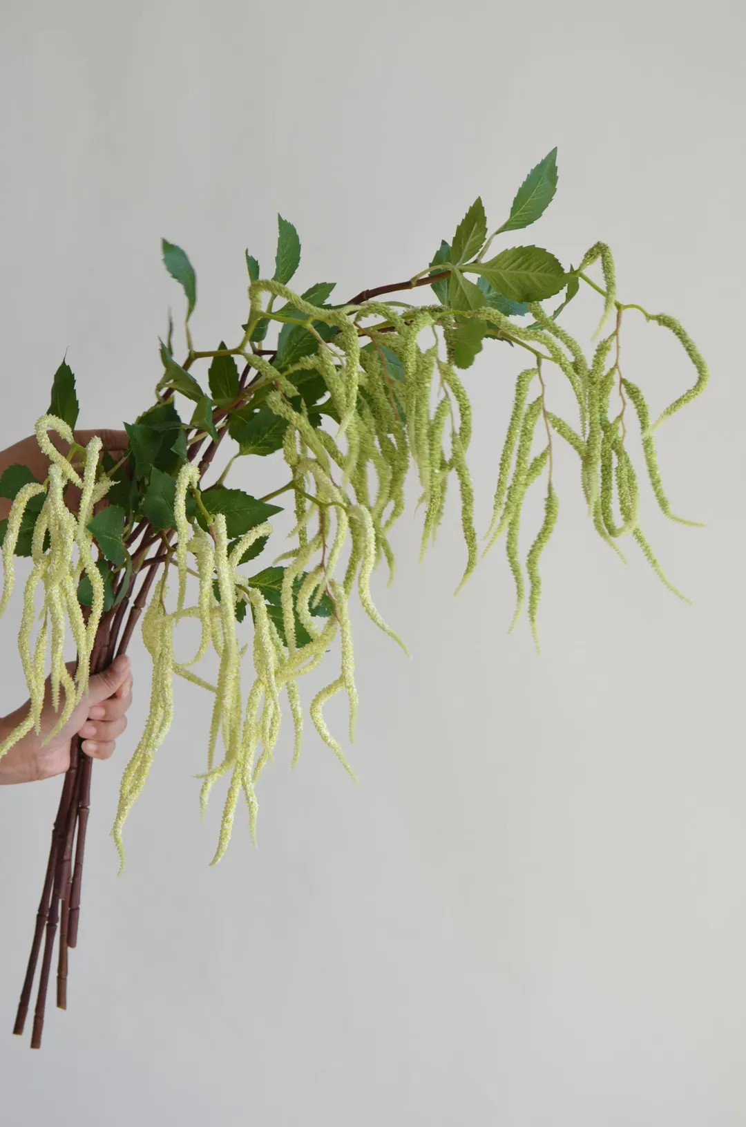 35" Faux Green Amaranth Tails Branch, Artificial Hanging Plant, DIY Floral Bouquet Arrangement /g... | Etsy (US)