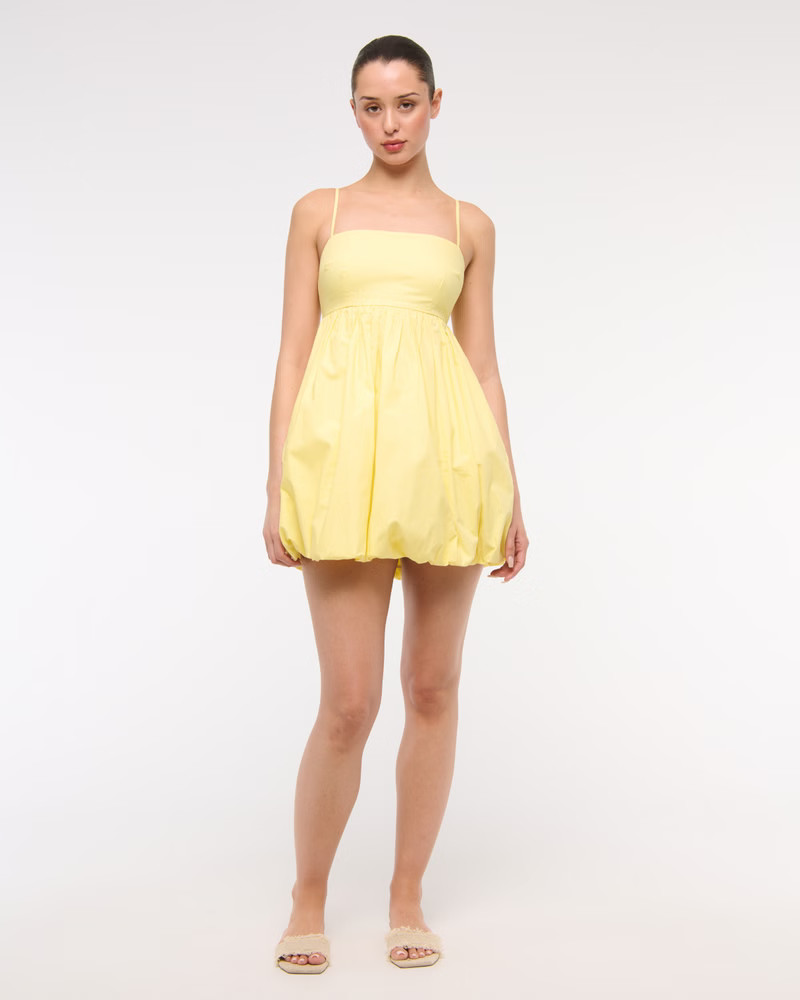 Babydoll Bubble Hem Mini Dress | Abercrombie & Fitch (US)