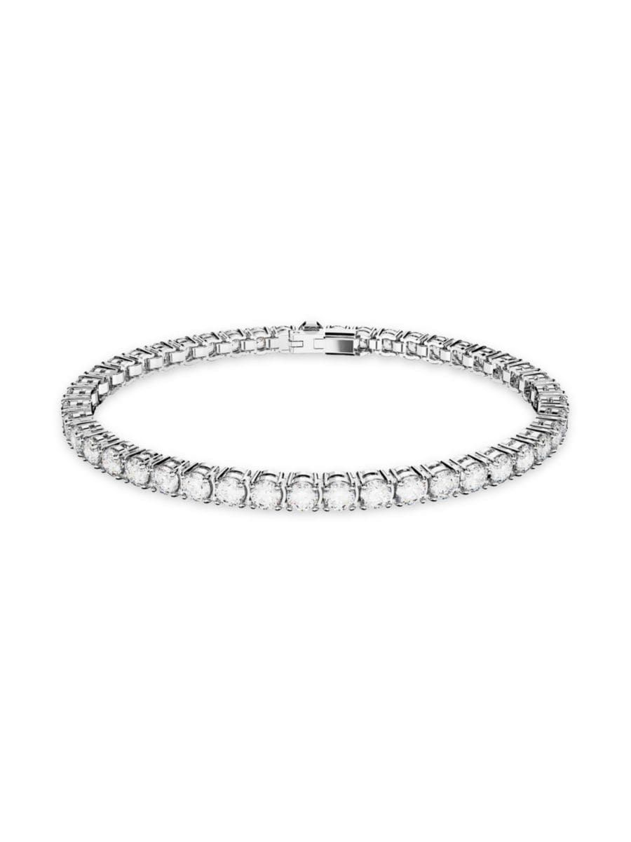 Matrix Rhodium-Plated & Crystal Tennis Bracelet | Saks Fifth Avenue