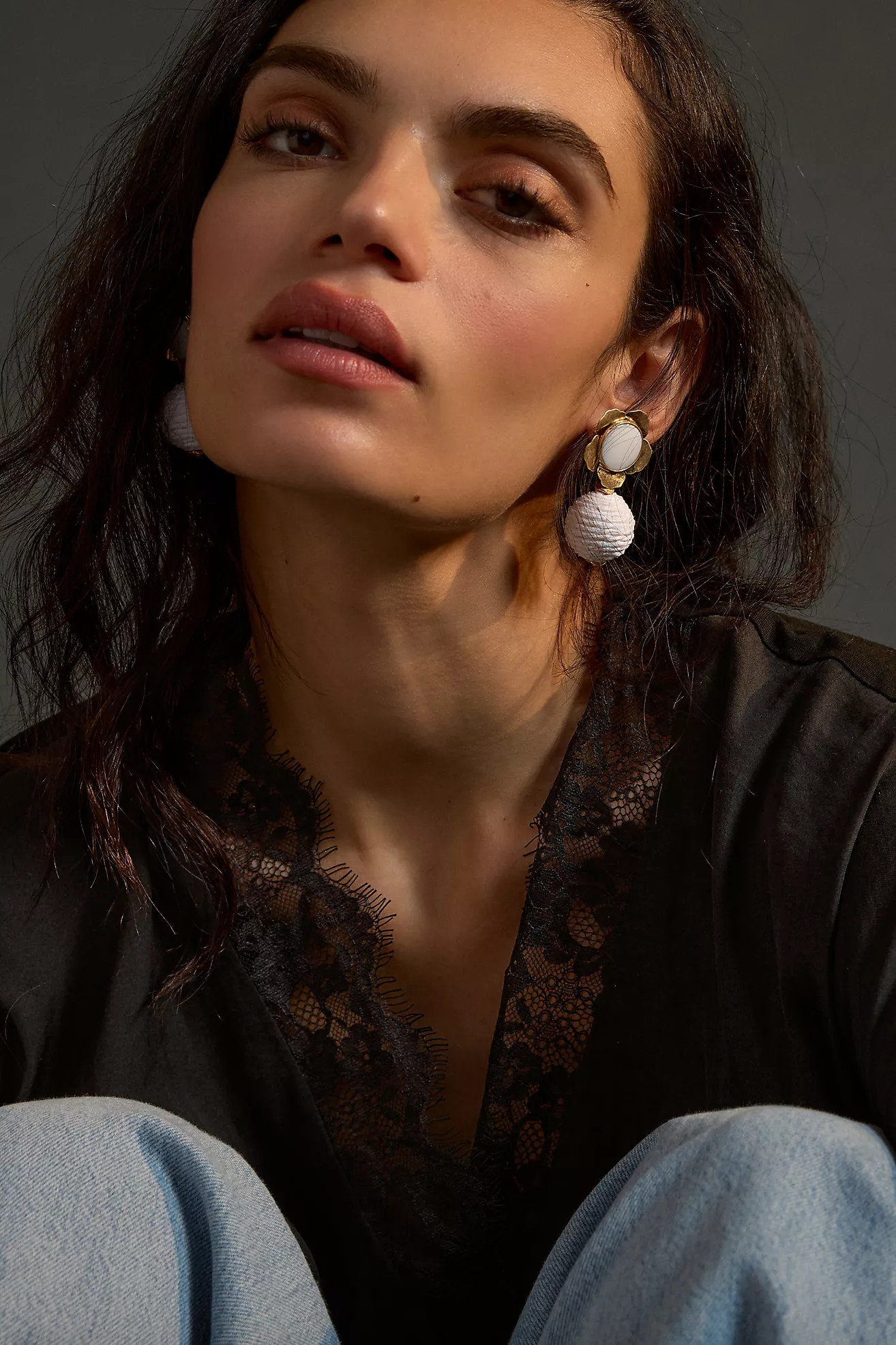 Floral Raffia Drop Earrings | Anthropologie (US)