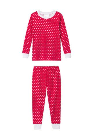 Kids Long-Long Set in Scarlet Dot | Lake Pajamas