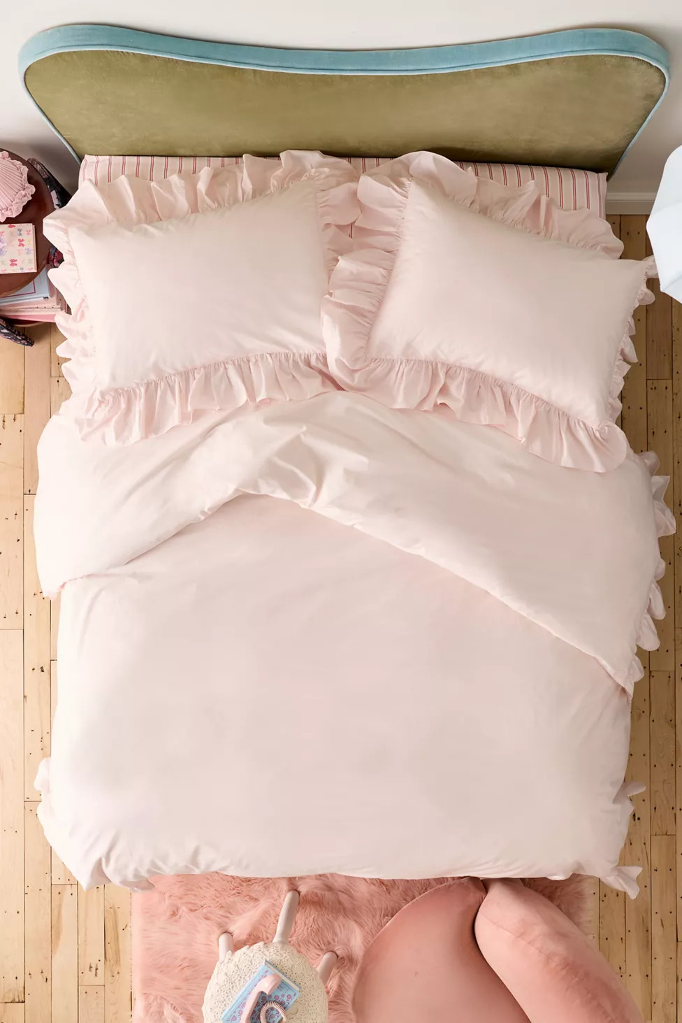 Elaine Ruffle Cotton Percale Duvet Cover | Urban Outfitters (US and RoW)
