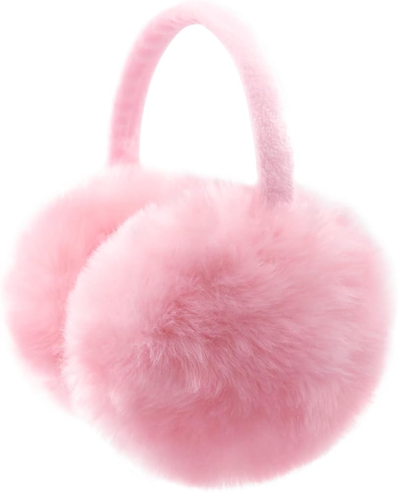 FSTEOE Winter Ear Muffs Women Warm Earmuffs Girls Ear Warmer Soft Plush Outdoor Plush Adjustable ... | Amazon (US)