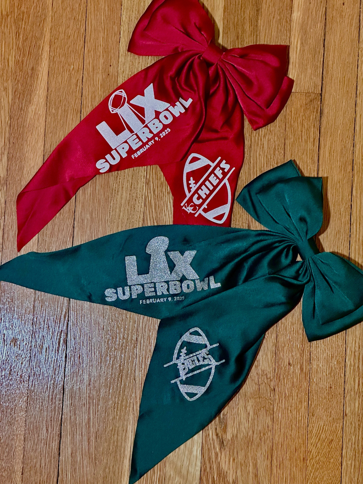 Gear up for Super Bowl LIX with the ultimate game day accessory! Whether you're rooting for Team Chiefs or Team Eagles, these custom hair bows are the perfect way to show your team spirit. Snag yours before the big game! 🏈 #SuperBowlStyle #TeamSpirit #GameDayReady

#LTKParties #LTKFindsUnder50 #LTKGiftGuide