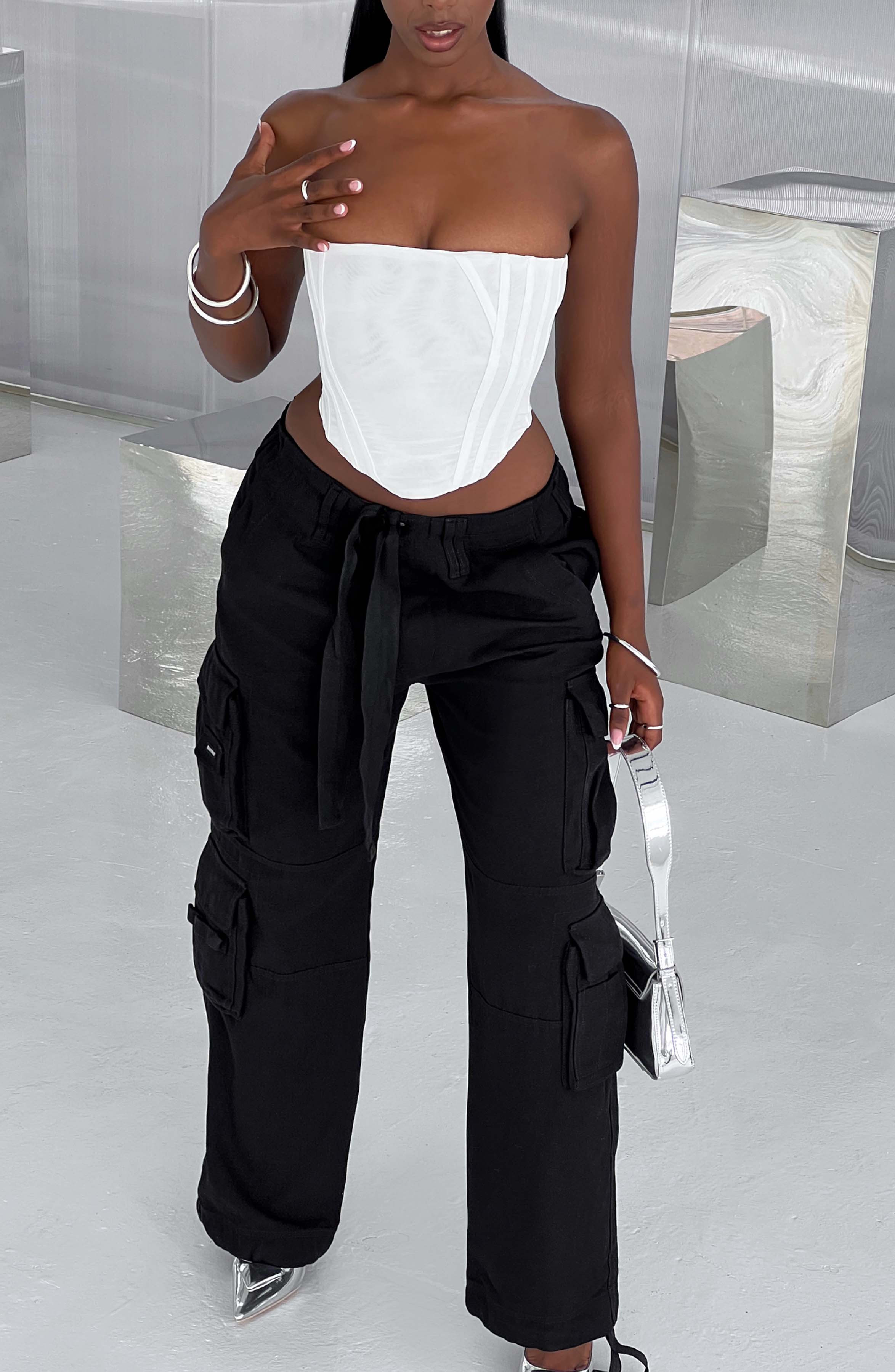 Tinashe Cargo Pants - Black | Babyboo (global)