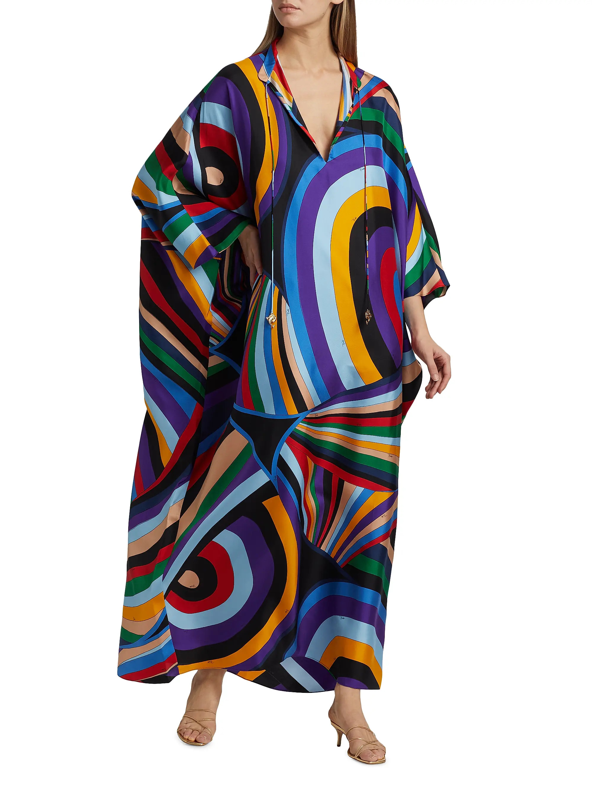 Silk Twill Kaftan | Saks Fifth Avenue