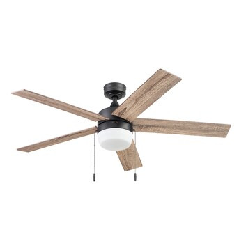 Harbor Breeze Newbern 52-in Matte Black Indoor Ceiling Fan (5-Blade) | Lowe's