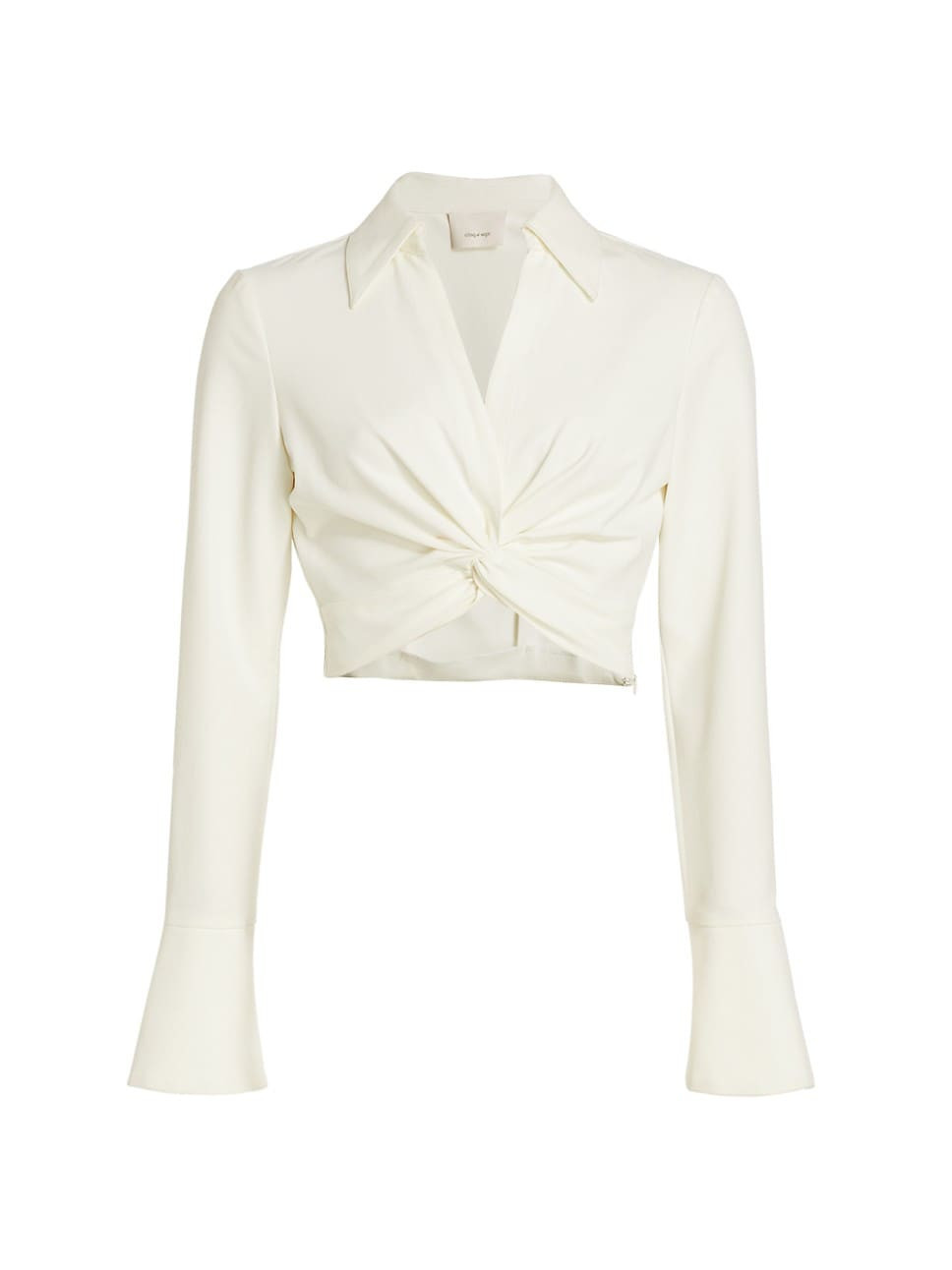 Mckenna Cropped Twisted Top | Saks Fifth Avenue