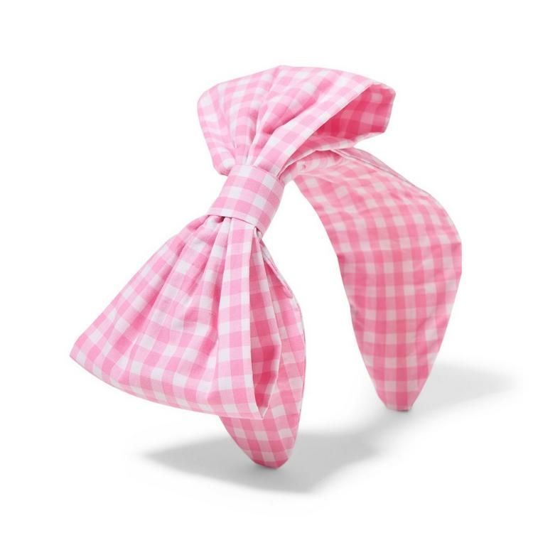 Pink Gingham Bow Headband | Janie and Jack