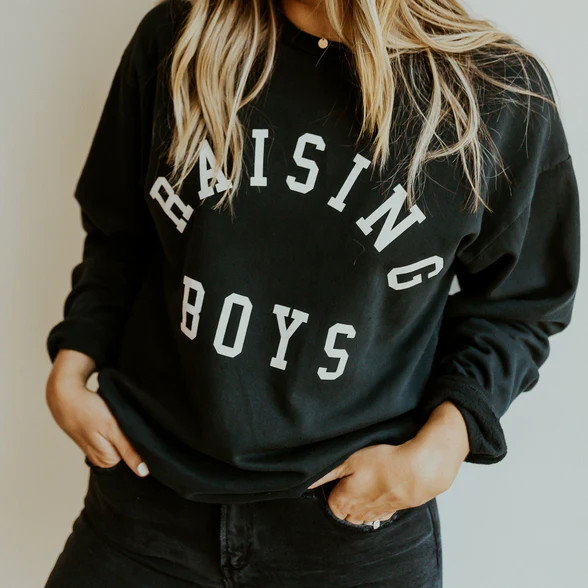 Women's Raising Boys Everyday Sweatshirt in Black | Ford and Wyatt