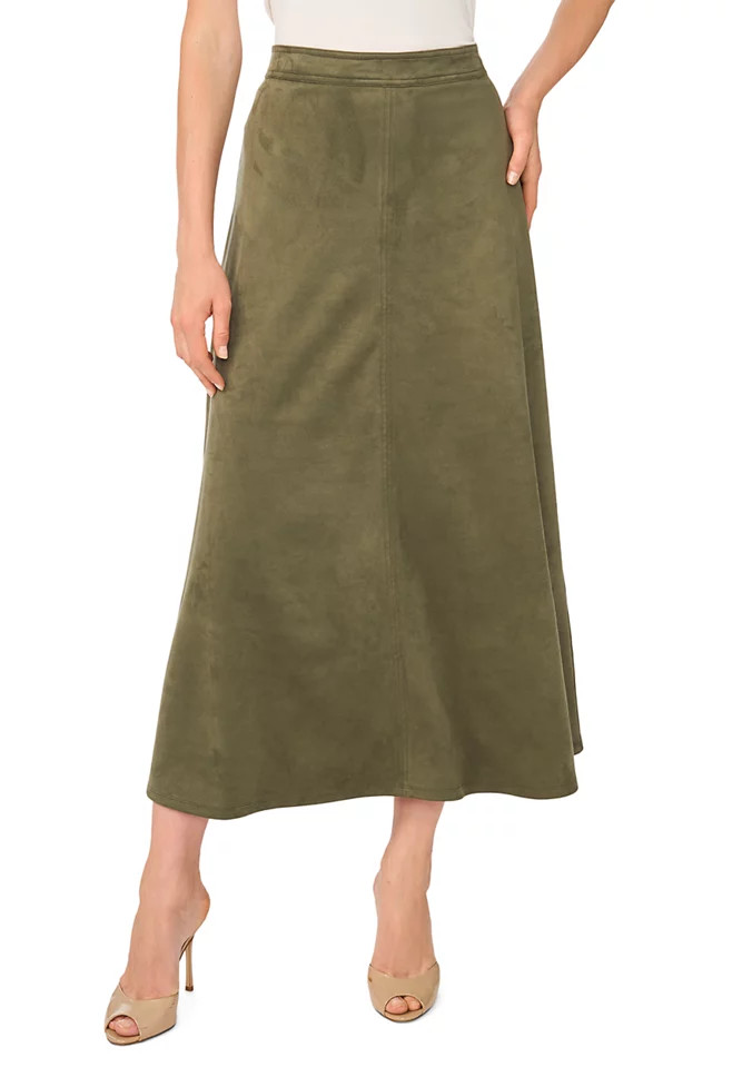 Women's A-Line Vegan Suede Skirt | Belk