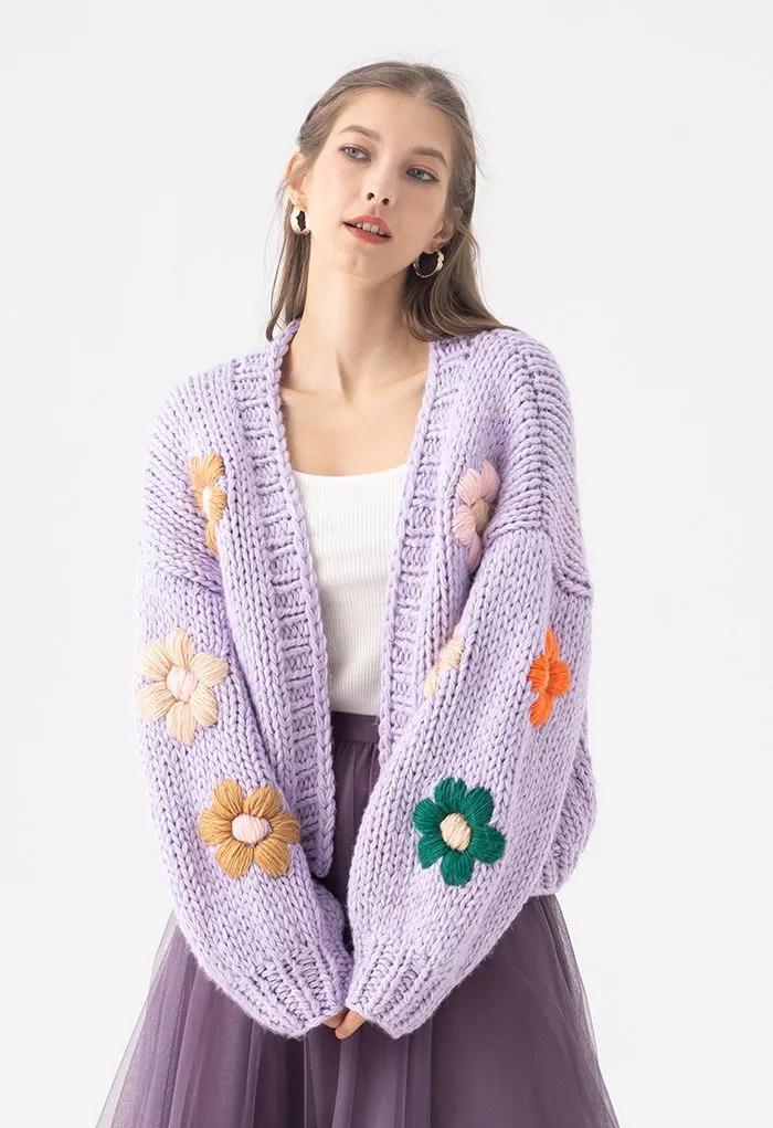 Stitch Flowers Hand-Knit Chunky … curated on LTK