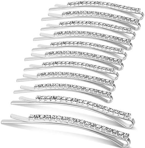 24 Pcs Rhinestone Bobby Pins, Small Crystal Bobby Pins, Bobby Pins Bulk for Lady Women Girls, Spa... | Amazon (US)