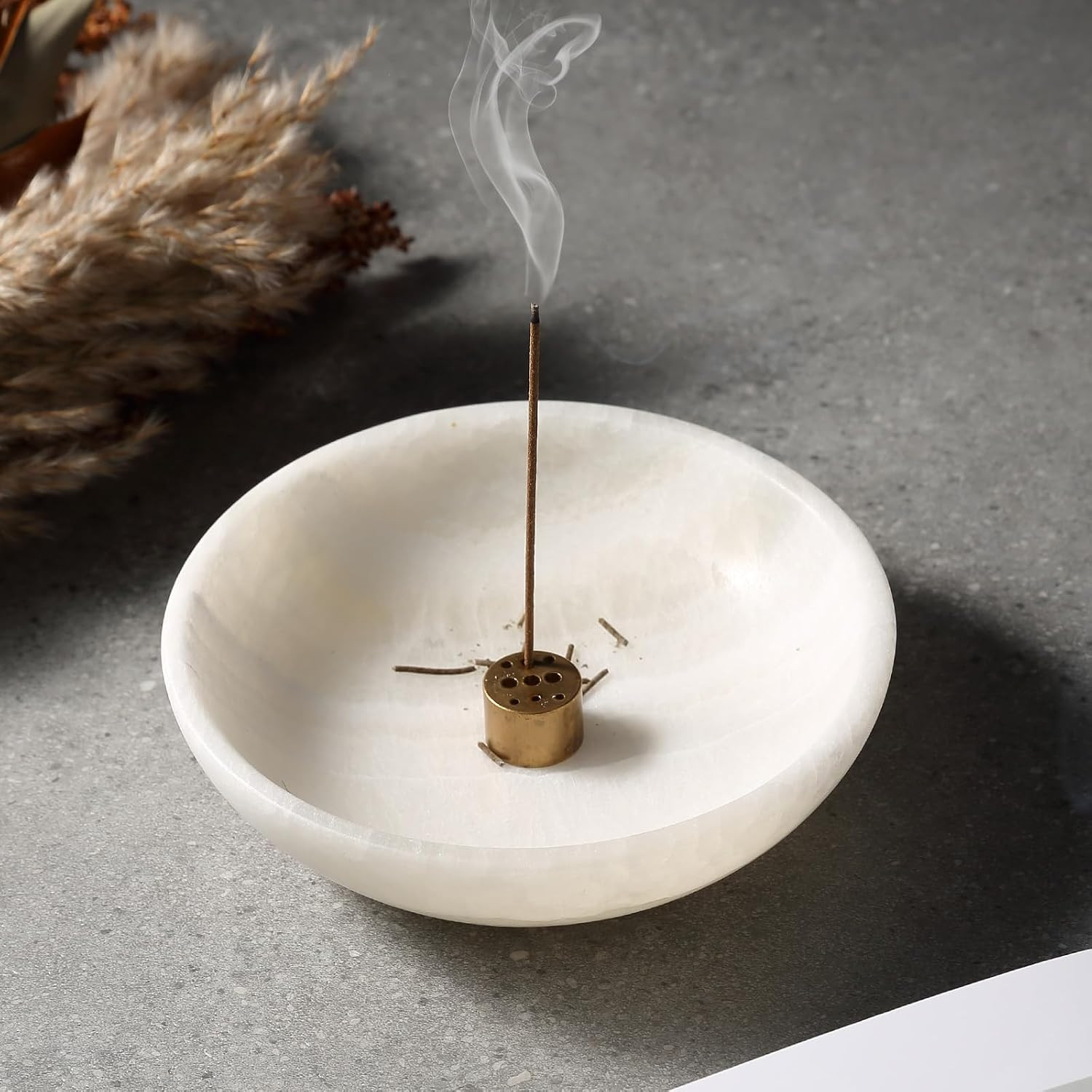 Koville Natural Marble Incense Holder, Incense Holder for Sticks with 9 Holes, Handmade Incense B... | Amazon (US)