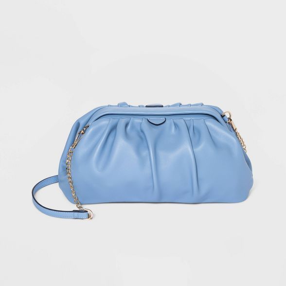 Metal Clasp Closure Zip Clutch - A New Day™ Blue | Target