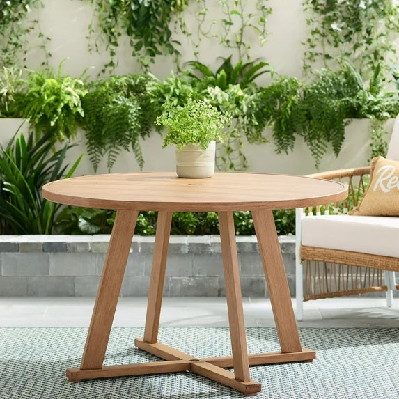 Better Homes & Gardens Lilah Outdoor 44" Round Metal Top Dining Table | Walmart (US)