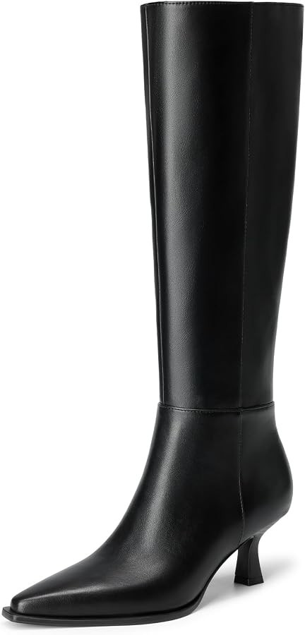 DREAM PAIRS Women's Kitten Heel Knee High Boots | Amazon (US)