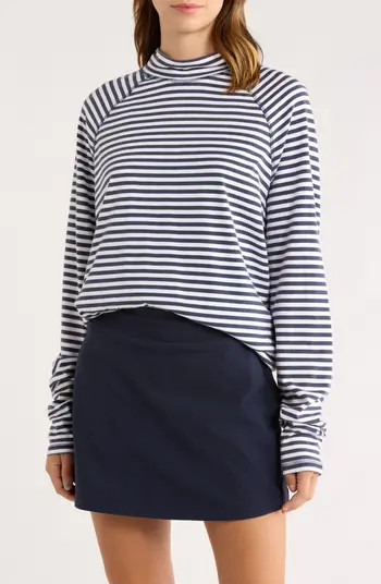 FP Movement Stripe Raglan Sleeve Cotton Top | Nordstrom