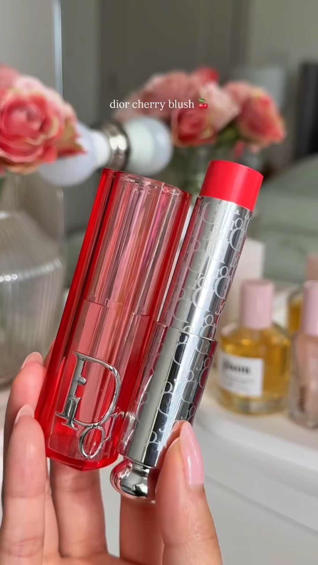 dior backstage rosy glow blush stick in cherry 🍒

first swatch is super pigmented but blends out to a beautiful rosy glow for a more natural look @diorbeauty 

#dior #diormakeup #diorbeauty #diorblush #blush #blushswatch #newmakeup #trendingmakeup #diorunboxing #luxurybeauty #ugccreator #girlygirls