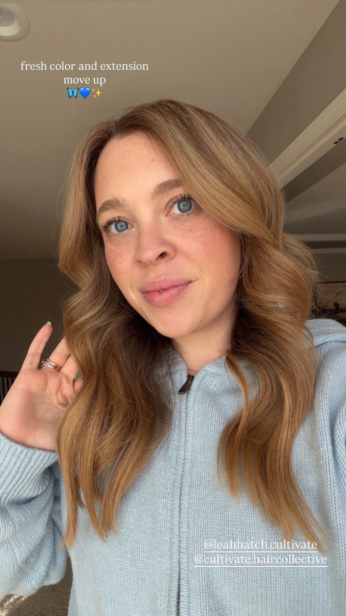 Hair Appointment OOTD 🩵🩵 I’m absolutely obsessed with the cashsoft line. It’s literally my favorite thing ever. So soft and cozy! Wearing a size Large  Size 10 | M\L | 5’3” 

#LTKootd #LTKMidsize
