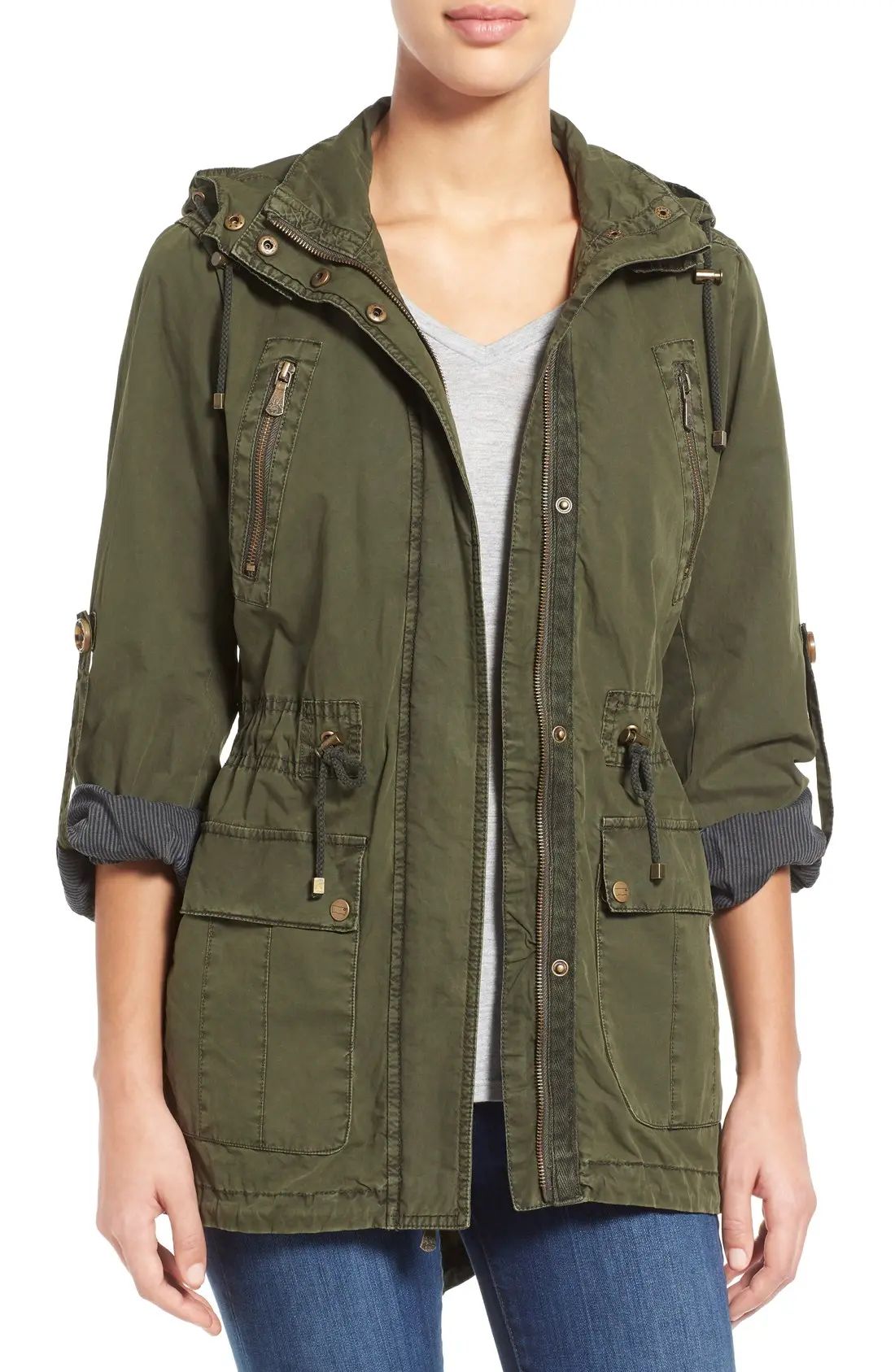 Parachute Hooded Cotton Utility Jacket | Nordstrom