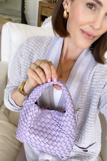 FASHION \ Amazon finds - lilac mini woven bag $39, drop earrings $13 and ear cuffs $13✨

Spring outfit
Mom fit 

#LTKstyletip #LTKSeasonal #LTKfindsunder50
