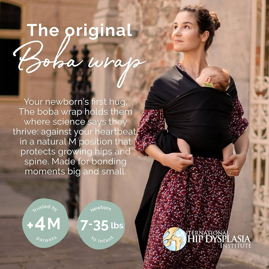 Boba Baby Wrap Carrier \u2013 Original Baby Sling Carrier for Newborns (7\u201335 lbs), Soft, Sec... | Amazon (US)