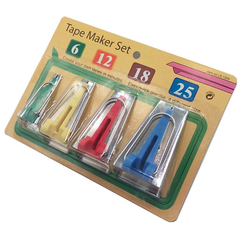 HONEYSEW Bias Tape Maker Set 6MM 12MM 18MM 25MM Sewing Quilting Tools (BTM-4pcs/pack) | Amazon (US)