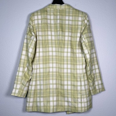 ASOS Longline Check Blazer in Green Size US 12  | eBay | eBay US
