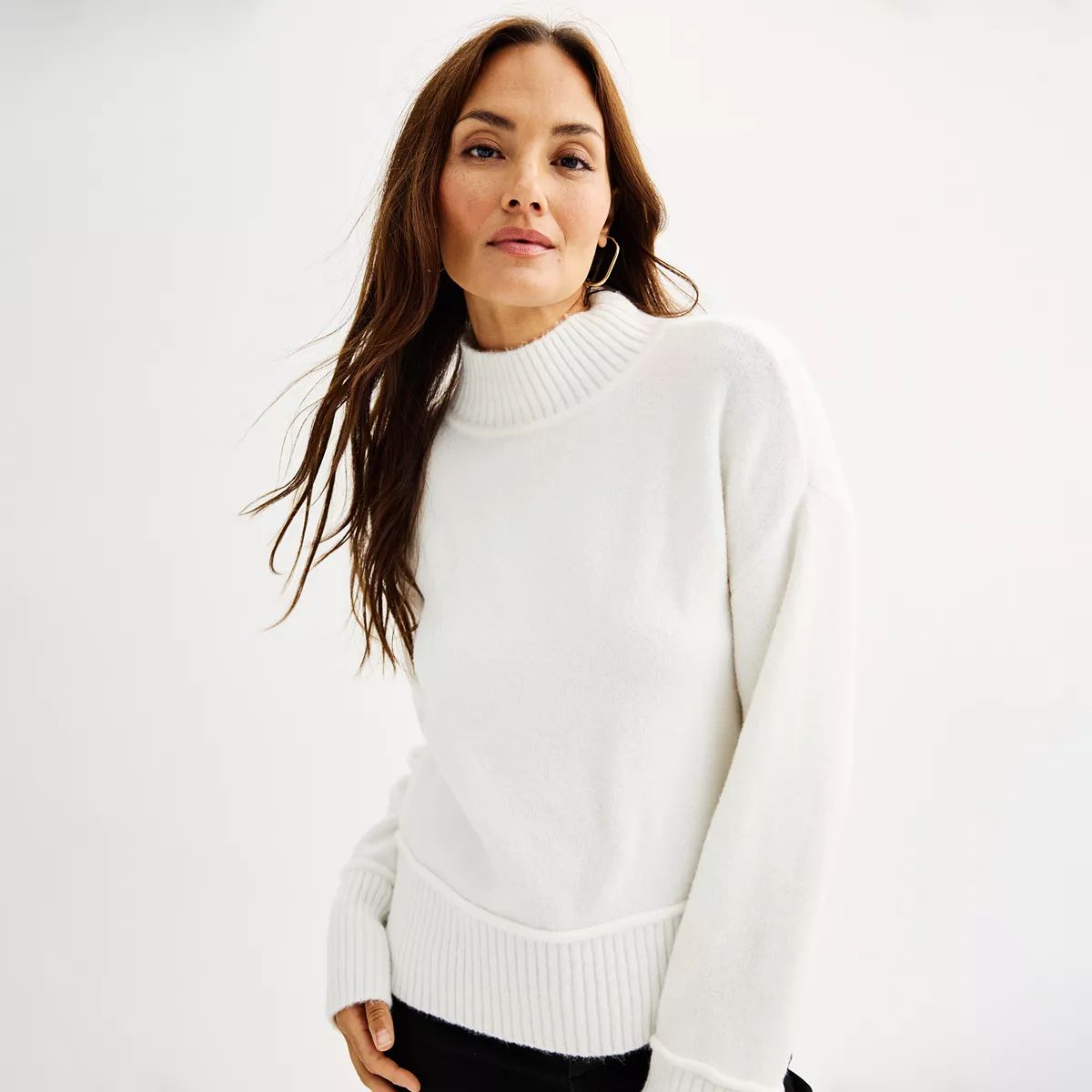 Women's Nine West Mockneck Pullover Sweater | Kohl's