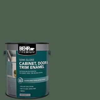 1 gal. #N400-7 Vine Leaf Semi-Gloss Enamel Interior/Exterior Cabinet, Door & Trim Paint | The Home Depot