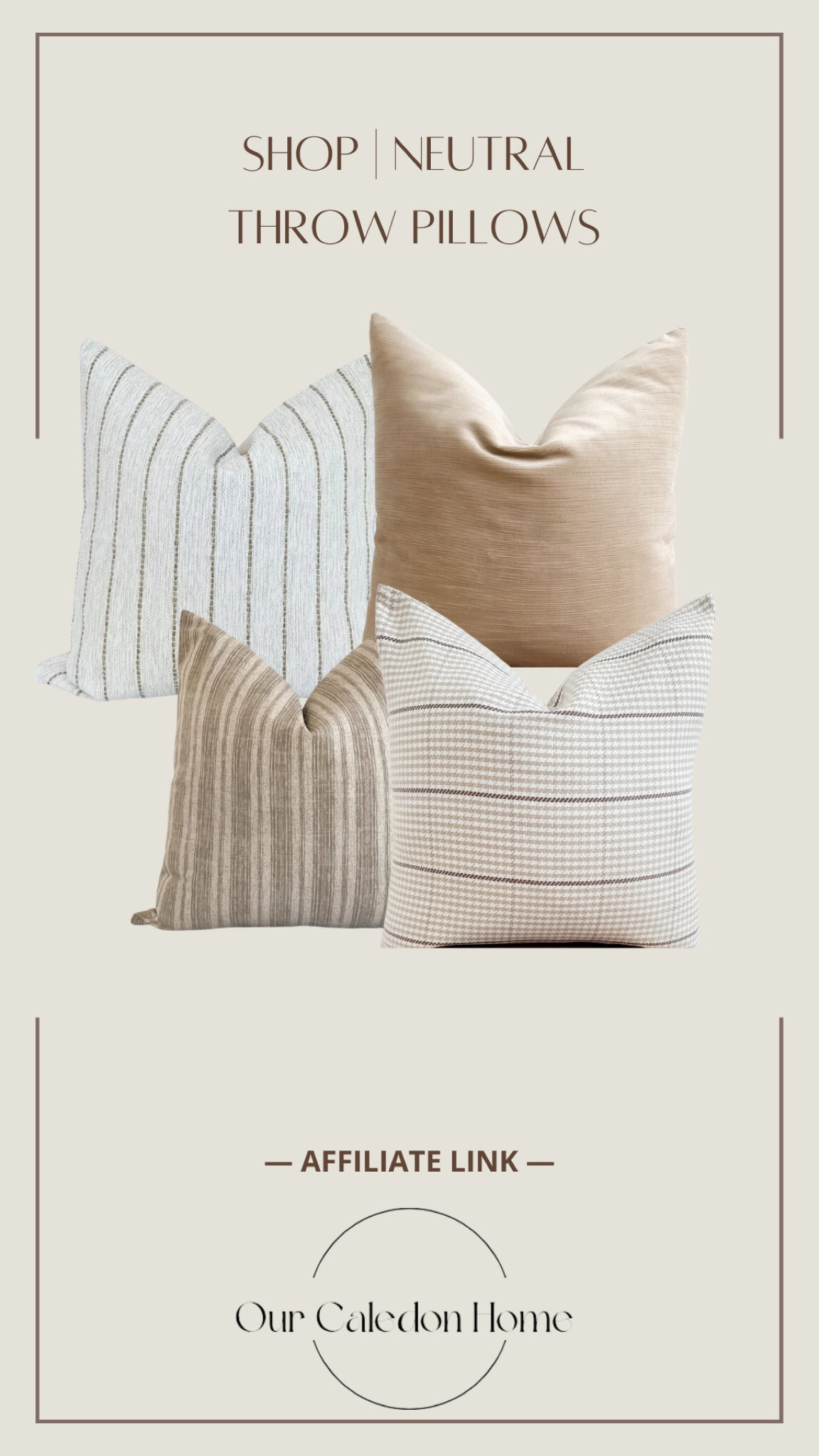 Favourites | Neutral Throw Pillow Covers 

Etsy | Etsy Canada | Canadian | Small Business | Neutral | Throw Pillows | Home Decor | Neutral Home Decor |

#LTKhome #LTKsalealert #LTKfindsunder50