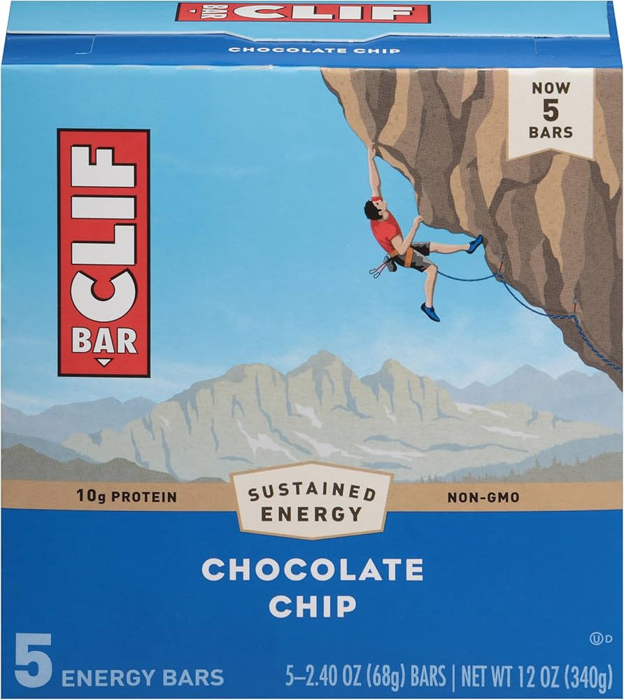 CLIF BAR - Chocolate Chip - Made with Organic Oats - 10g Protein - Non-GMO - Plant Based - Energy... | Amazon (US)