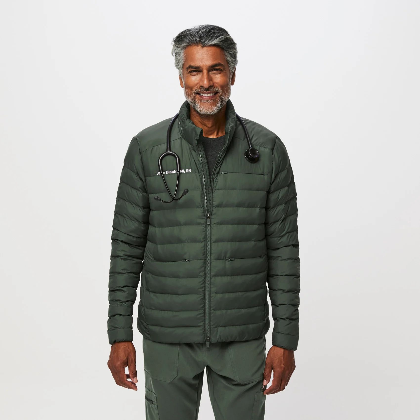 Men’s On-Shift™ Packable Puffer Jacket - Moss · FIGS | FIGS