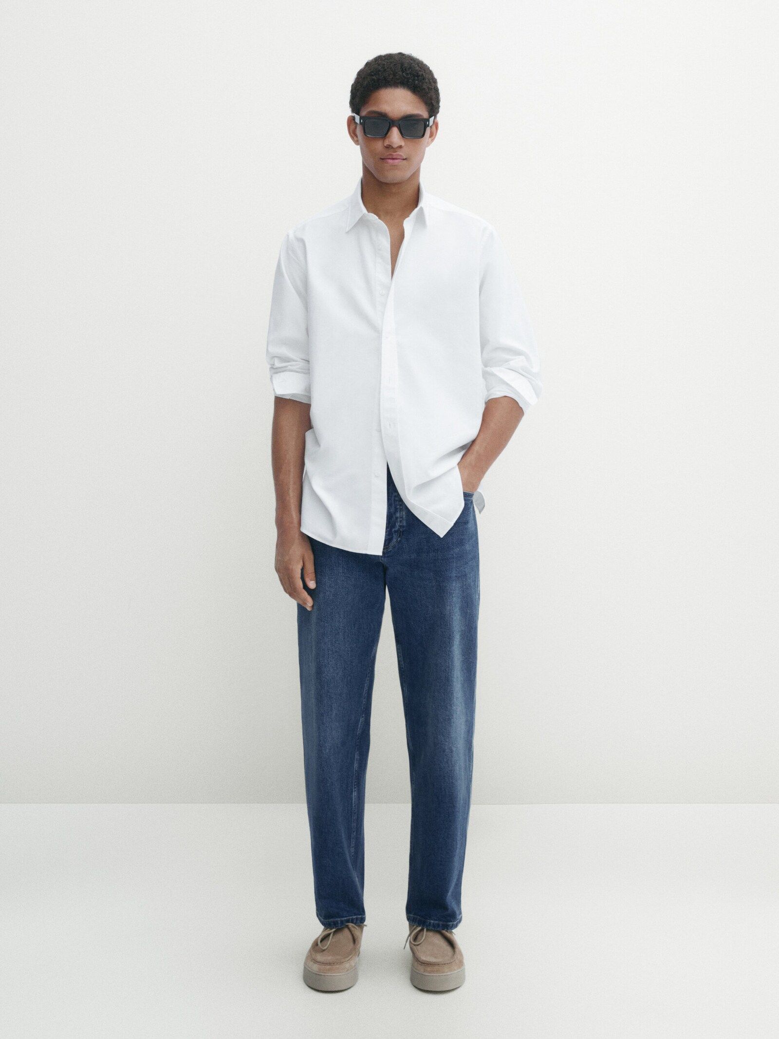 Soft wash regular fit cotton Oxford shirt | Massimo Dutti (US)