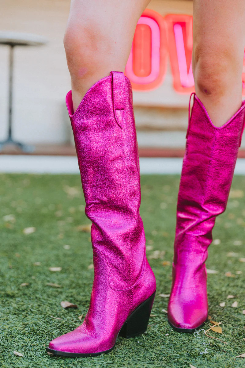 BuddyLove X Billini | Colson Metallic Boot | Pink | BuddyLove