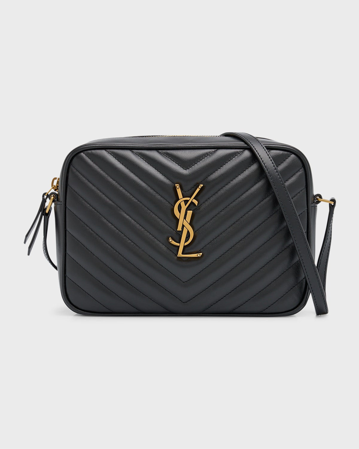 Lou Medium YSL Camera Bag with Pocket in Quilted Leather | Neiman Marcus