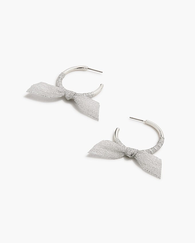 Ribbon-wrapped hoop earrings | J.Crew Factory