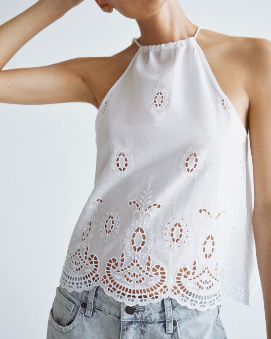 White eyelet halter top

#LTKSeasonal