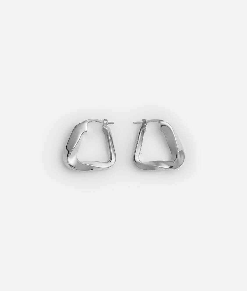 Small Twist Triangle Hoop Earrings | Bottega Veneta