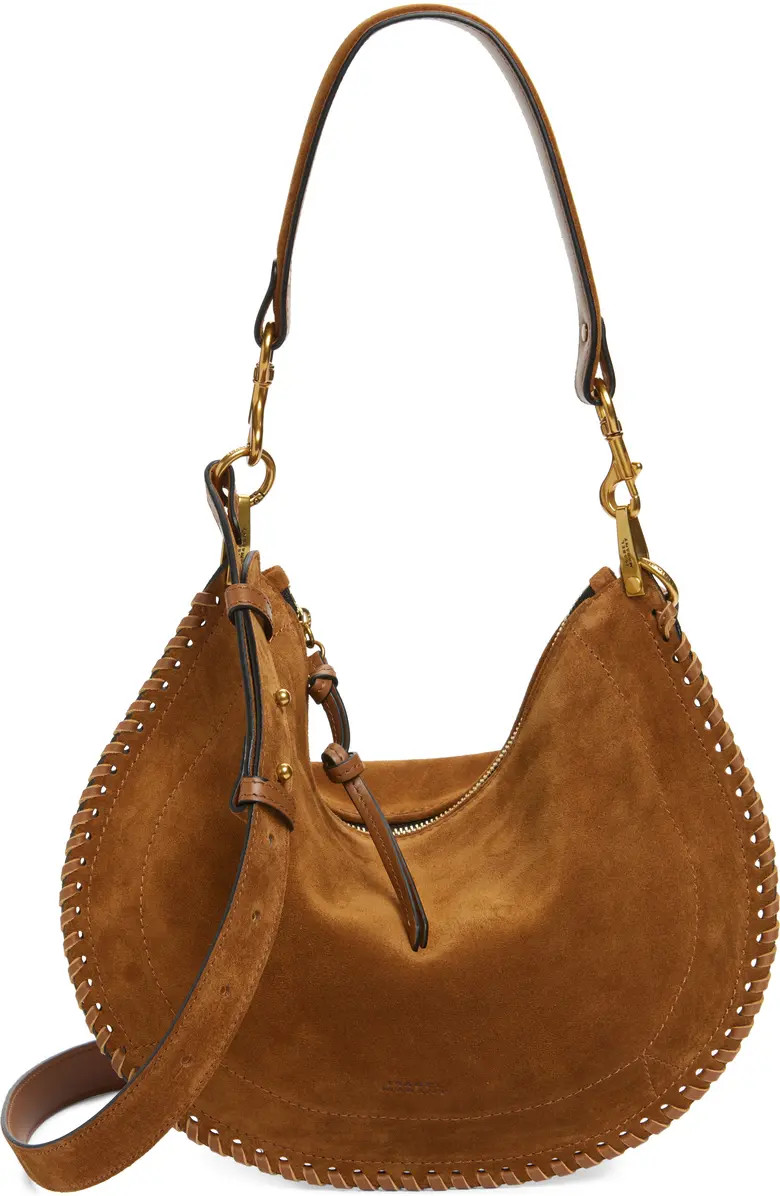 Isabel Marant Oskan Whipstitch Soft Suede Shoulder Bag | Nordstrom | Nordstrom