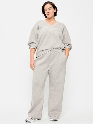 High-Waisted Bounce Fleece Wide-Leg Sweatpants | Old Navy (US)