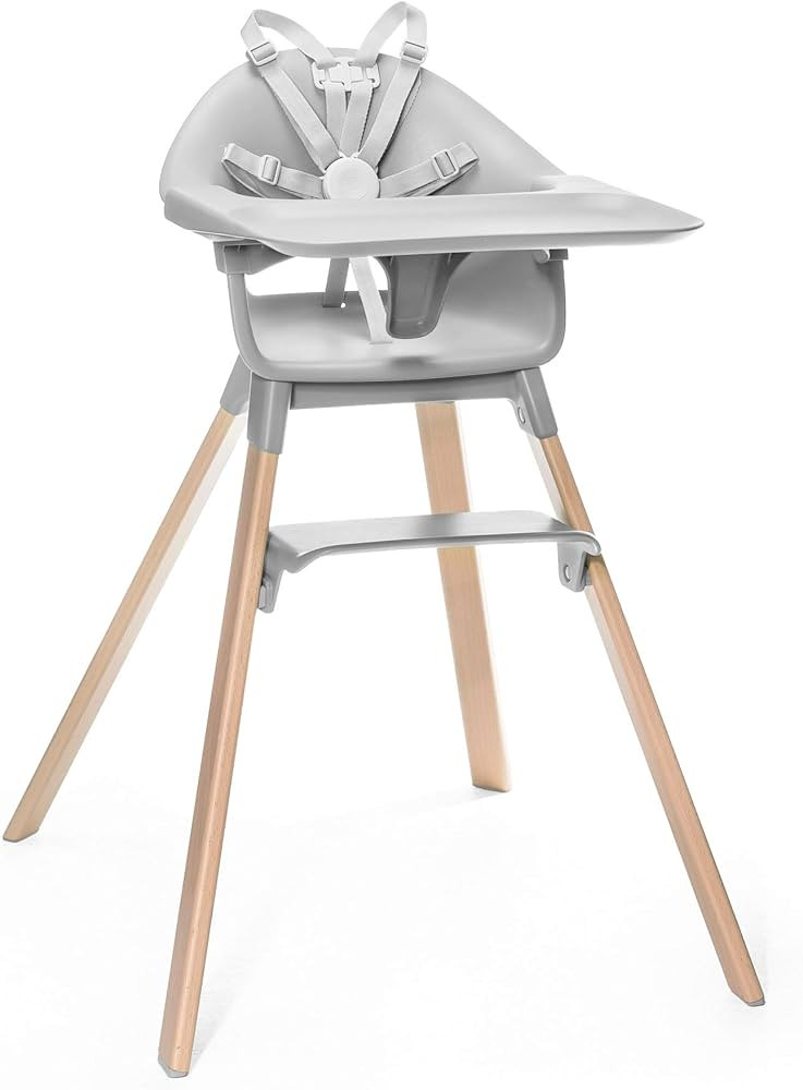Stokke Clikk High Chair, Cloud Grey - All-in-One High Chair with Tray + Harness - Light, Durable ... | Amazon (US)