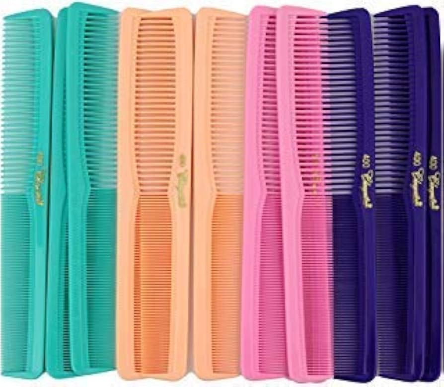 7 inch All Purpose Hair Comb. Hair Cutting Combs. Barber\u2019s & Hairstylist Combs. Fresh Mix 12... | Amazon (US)