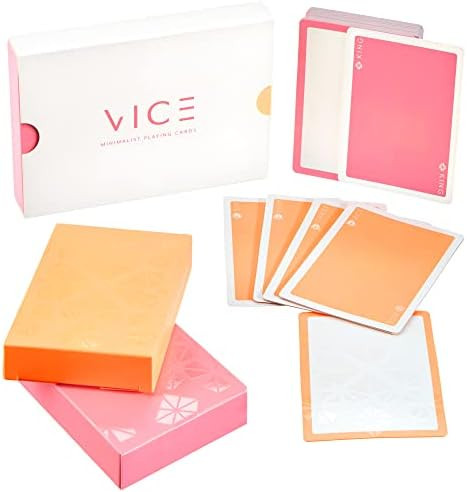 Vice Minimalist Playing Cards - Neon Orange and Pink Dual-Pack Decks - Poker Size, Standard Index... | Amazon (US)